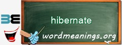 WordMeaning blackboard for hibernate